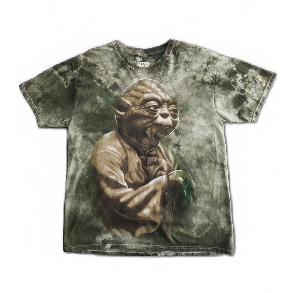 Fifth Sun Star Wars Yoda Graphic Tee Large Mens Cotton Crew Neck Short Sleeve